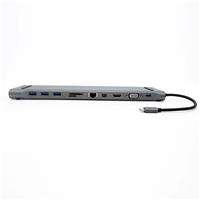 USB 3.1 Type-C to HDMI+Mini DP +VGA+USB 3.0x3+SD card slot+RJ45+audio+Type C Female Docking