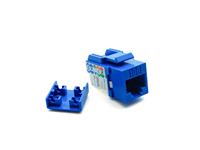 Cat.6A 10G RJ45 Keystone Jack Blue